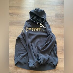 Under Armour Black Hoodie with Metallic Gold Accents